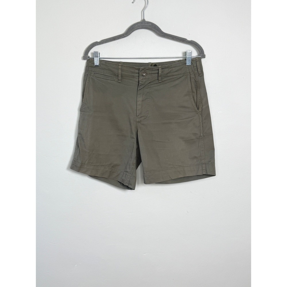 Buck Mason Mens Chino Shorts 28 Olive Green Cotton Casual Preppy Everyday
